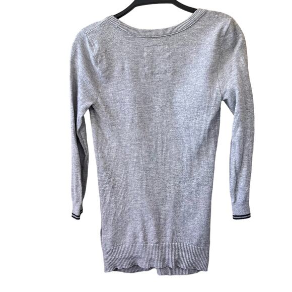 Hollister, gray button front V-neck cardigan EUC - Picture 3 of 3